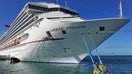 The Carnival Freedom is seen February 18, 2013 in Key West, Florida.