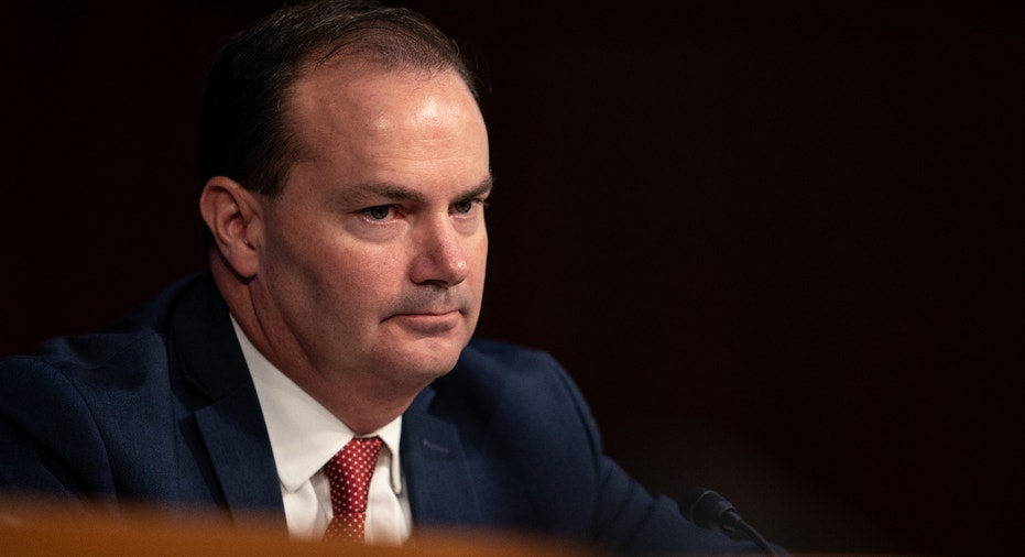 U.S. Sen. Mike Lee (R-UT) listens during Supreme Court Justice nominee Judge Amy Coney Barrett's Senate Judiciary Committee confirmation hearing for Supreme Court Justice in the Hart Senate Office Building on October 12, 2020 in Washington, DC. With less than a month until the presidential election, President Donald Trump tapped Amy Coney Barrett to be his third Supreme Court nominee in just four years. If confirmed, Barrett would replace the late Associate Justice Ruth Bader Ginsburg. (Erin Schaff-Pool/Getty Images)