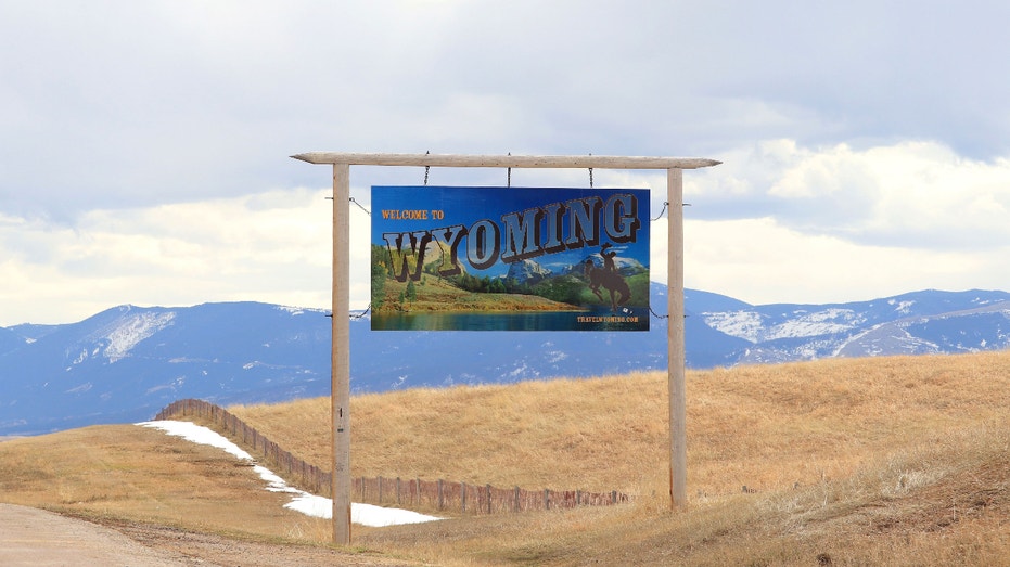 Welcome to Wyoming highway sign along Interstate 90 north of Sheridan. (Photo by: Don & Melinda Crawford/Education Images/Universal Images Group via Getty Images)