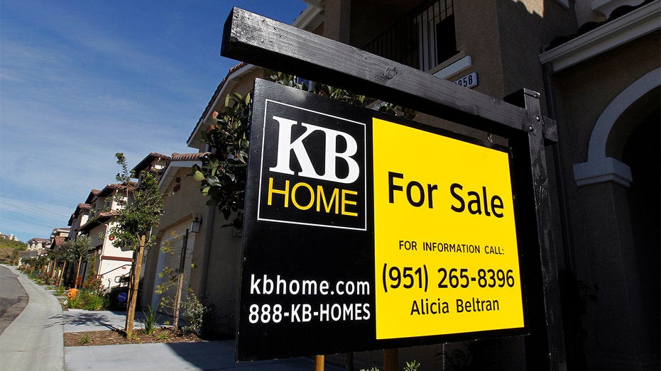 KB Home Sign near a housing development in California 