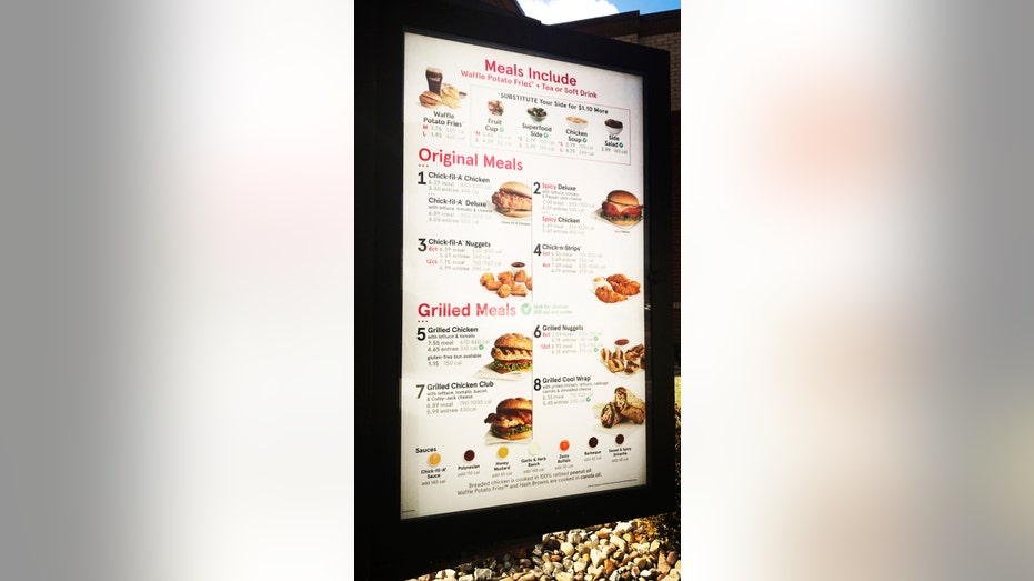 Chick-fil-A menu 