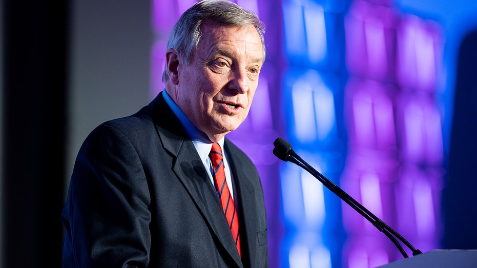 Sen. Dick Durbin, D-Ill., speaks at the J Street National Conference. 