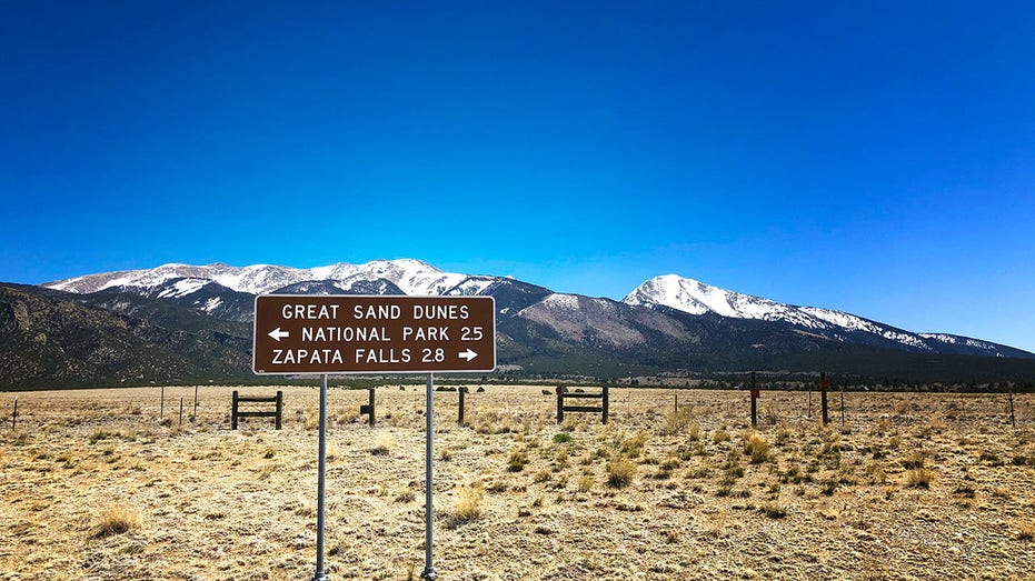 Directional Sign to Great Sand Dunes, Colorado