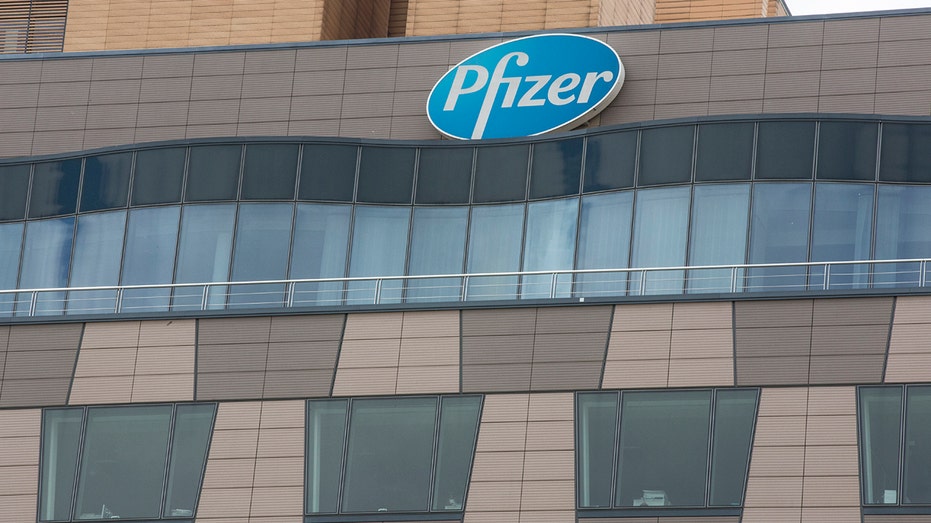 An exterior view of the building of the pharmaceutical company Pfizer in Germany.