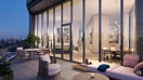 This photo shows the terrace of  Penthouse B at Olympia Dumbo.