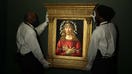 NEW YORK, NEW YORK - JANUARY 21: A view of Sandro Botticelli&apos;s &apos;The Man of Sorrows&apos; as Sotheby&apos;s January 2022 Masters Week Auctions Sandro Botticelli Masterpiece at Sotheby&apos;s on January 21, 2022 in New York City. (Photo by Theo Wargo/Getty Images)