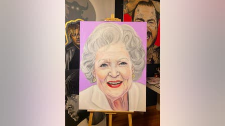 Betty White painting to fetch more than $50K in charity auction