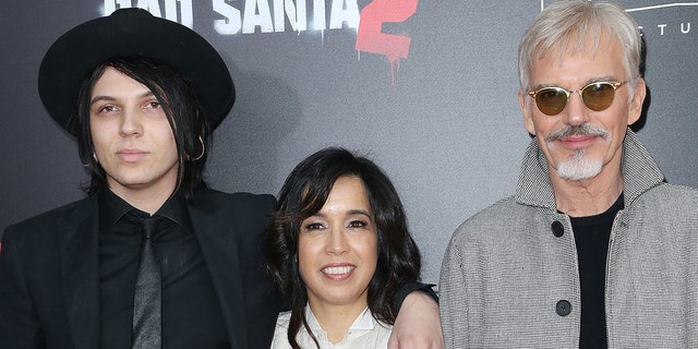 Harry James Thornton, left, Connie Angland and Billy Bob Thornton are seen in 2016.