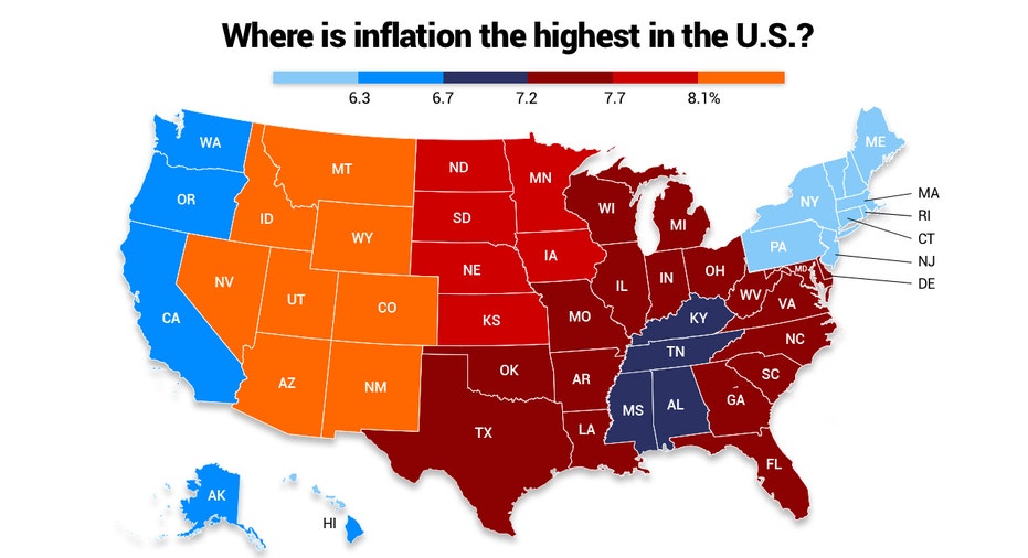 inflation map USA
