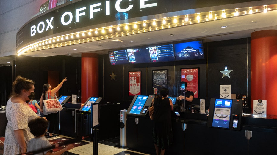 An AMC theater lobby