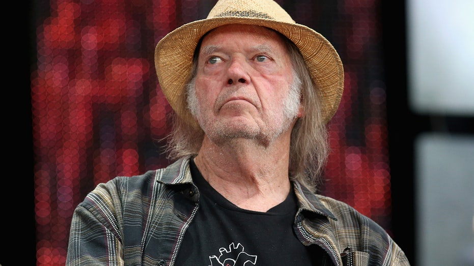 Neil Young attends a press conference for Farm Aid 34 at Alpine Valley Music Theatre on Sept. 21, 2019, in East Troy, Wisconsin.
