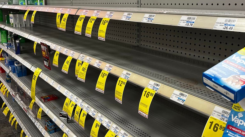 Empty shelves at Texas store (FOX 4)