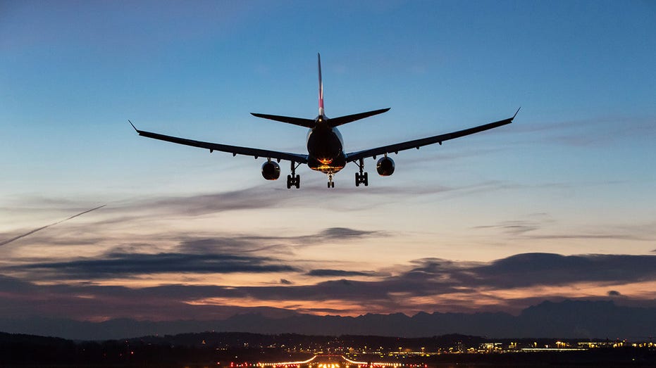 Landing airplane