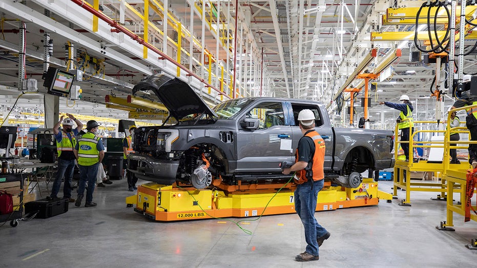 The Ford F-150 Lightning is being built at a facility adjacent to the Dearborn Truck Plant where the conventional F-150 is manufactured.