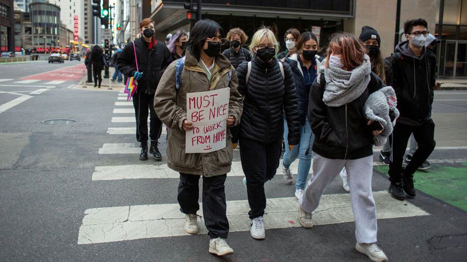 Students stage one of several mass walkouts