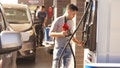 People fuel vehicles at a gas station in Los Angeles, on Nov. 15, 2021. - Fox News
