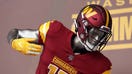 LANDOVER, MARYLAND - FEBRUARY 02: A detailed view of the new Washington Commanders uniforms following the announcement of the Washington Football Team's name change to the Washington Commanders at FedExField on February 02, 2022 in Landover, Maryland. (Photo by Rob Carr/Getty Images)