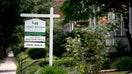 A "For Sale" sign sits outside a home for sale in the 16th Street Heights neighborhood of Washington, D.C., U.S., on Sunday, June 9, 2013. The Mortgage Bankers Association  (MBA) is scheduled to release the U.S. mortgage market index weekly percentage change on June 12. Photographer: Andrew Harrer/Bloomberg via Getty Images