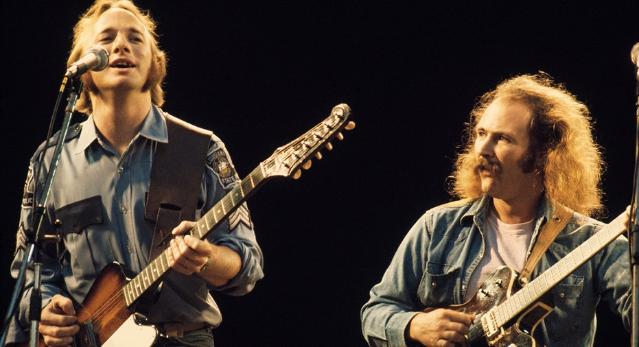 David Crosby (esquerda) e Stephen Stills