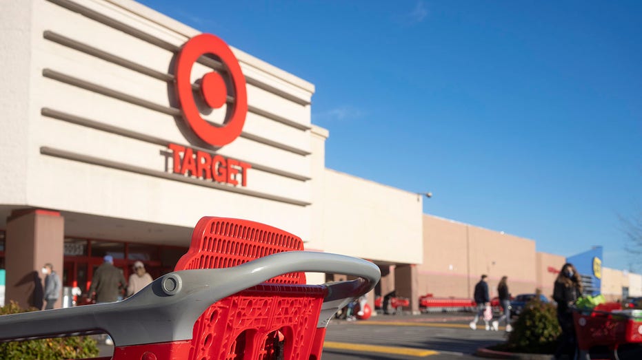 Target store with a cart out front