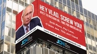 Times Square billboard urges Biden to reject Russian oil amid war with Ukraine