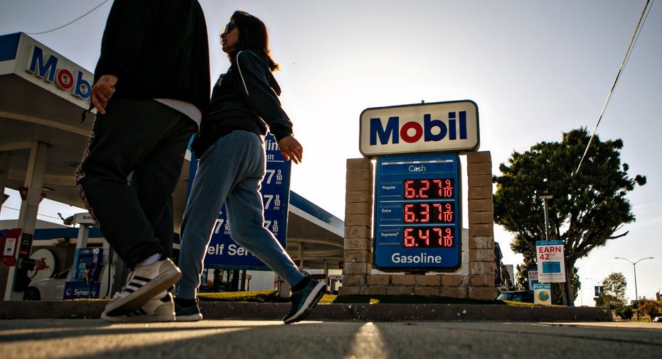 Gas price sign in California