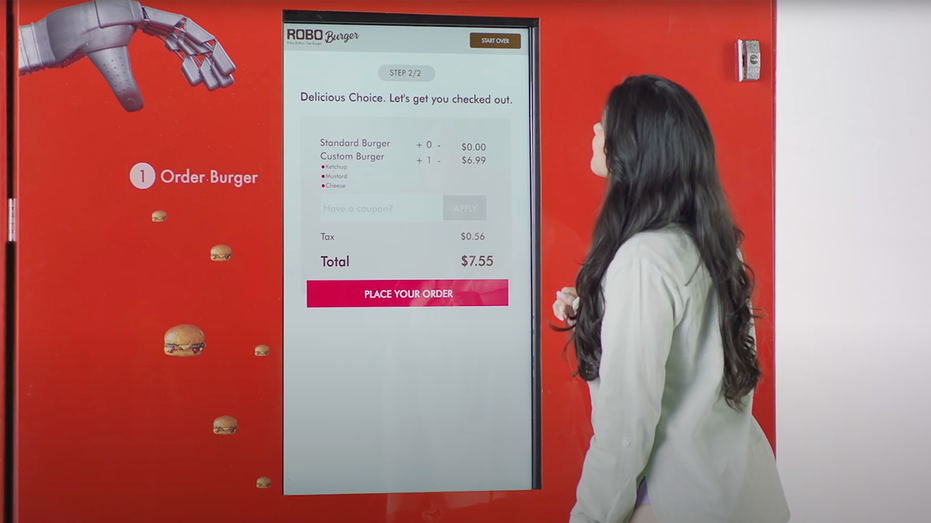 RoboBurger with customer