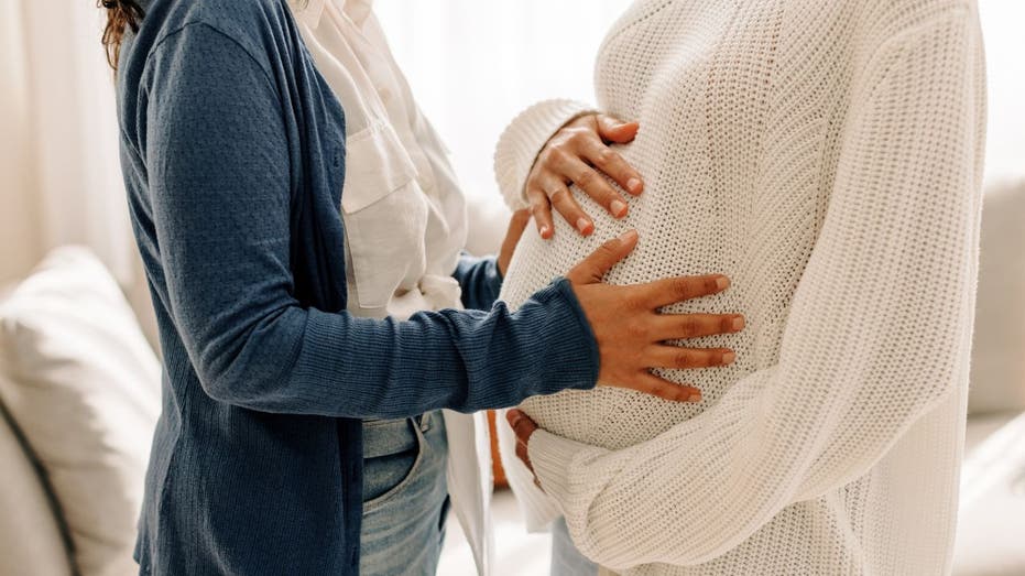 pregnant woman with friend