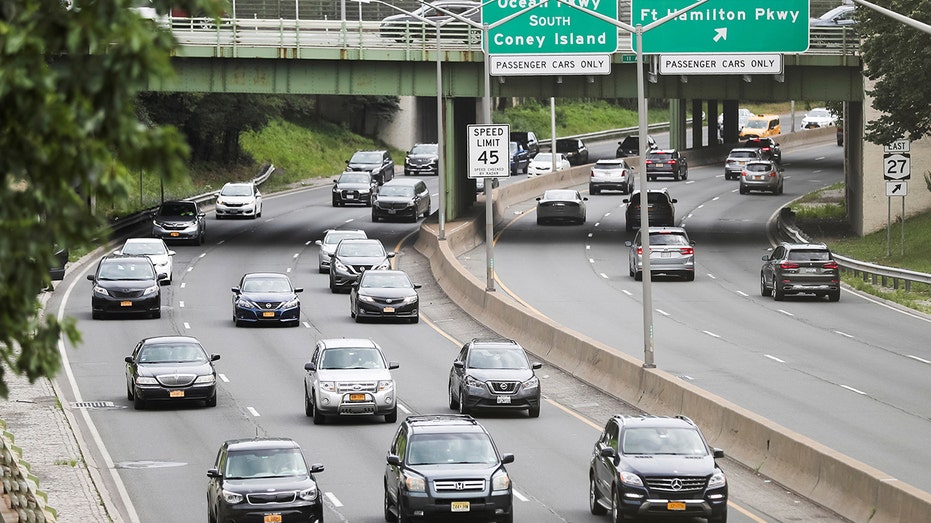 cars in traffic on highway 