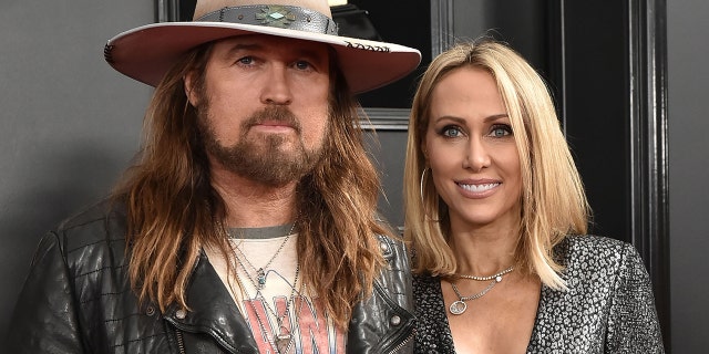 Billy Ray Cyrus and Tish Cyrus attend the 61st Annual Grammy Awards at Staples Center on February 10, 2019, in Los Angeles, California.