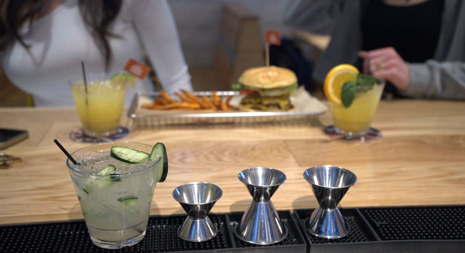 Smashburger's bar serves cocktails
