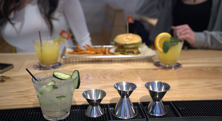 Smashburger's bar serves cocktails