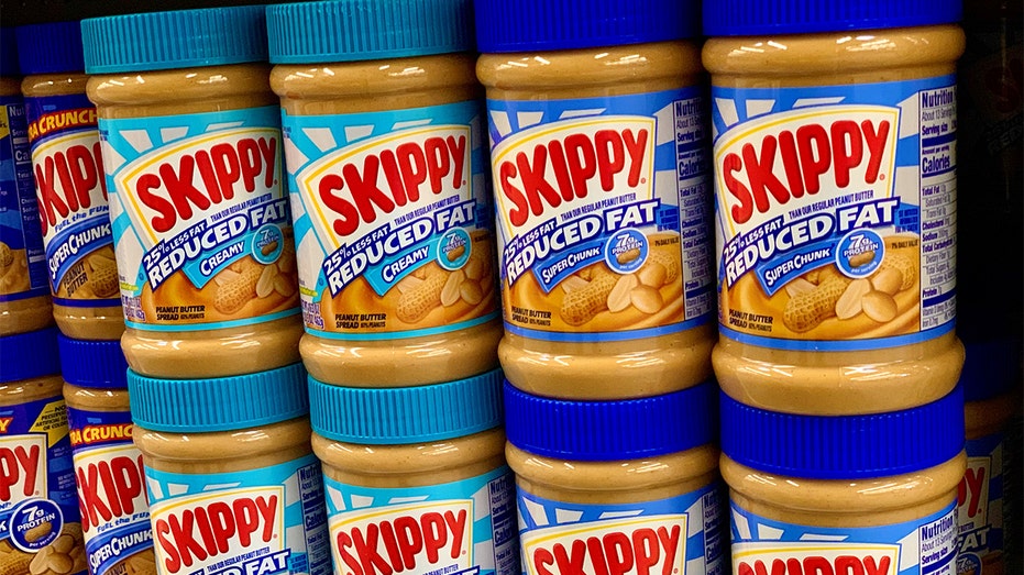 Skippy peanut butter jars.