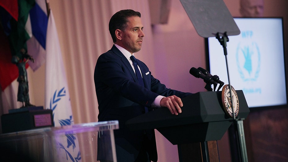 Hunter Biden speaks on stage