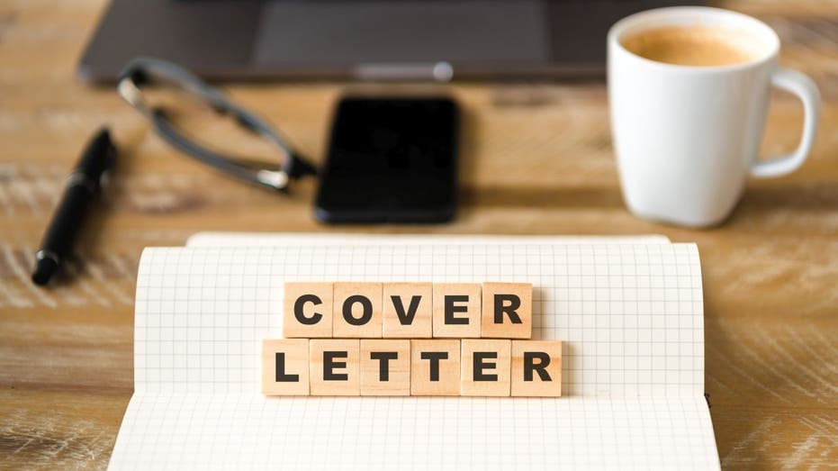 Cover letter written in blocks