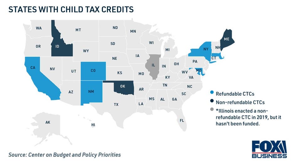 States that have child tax credits