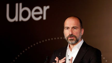 Uber CEO Dara Khosrowshahi speaks to the media at an event in New Delhi, India, October 22, 2019. REUTERS/Anushree Fadnavis