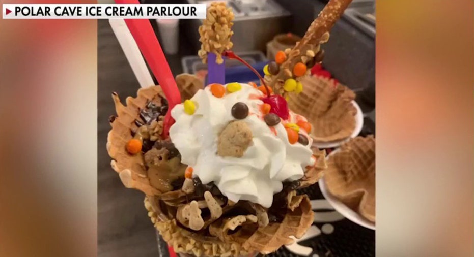 Polar Cave Ice Cream Parlor sundae