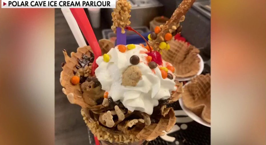 Polar Cave Ice Cream Parlor sundae