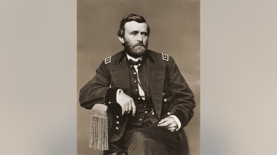 An archived portrait of Civil War General Ulysses S. Grant