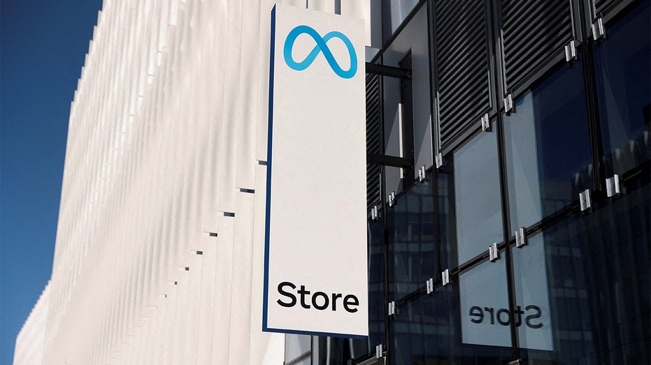A sign is seen outside of the inaugural physical store of Facebook-owner Meta Platforms Inc in Burlingame, California, May 4, 2022. REUTERS/Brittany Hosea-Small