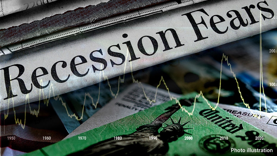 Photo illustration of recession fears