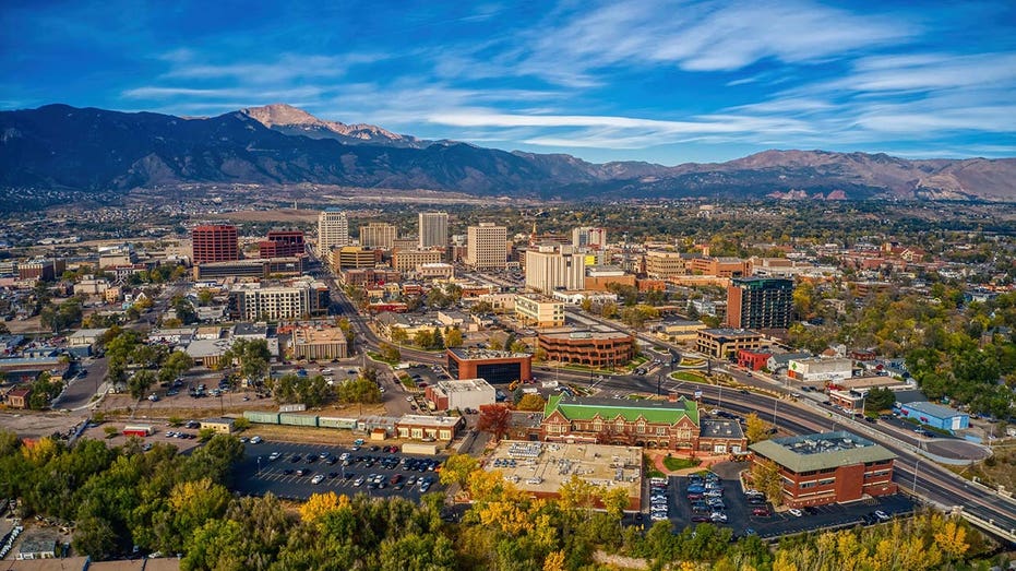 Colorado Springs seen from air