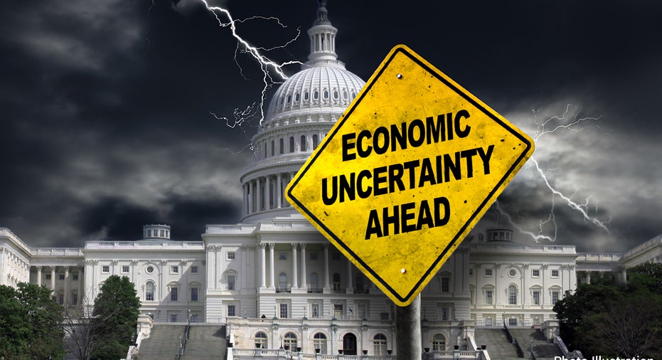 Capitol building and economic uncertainty