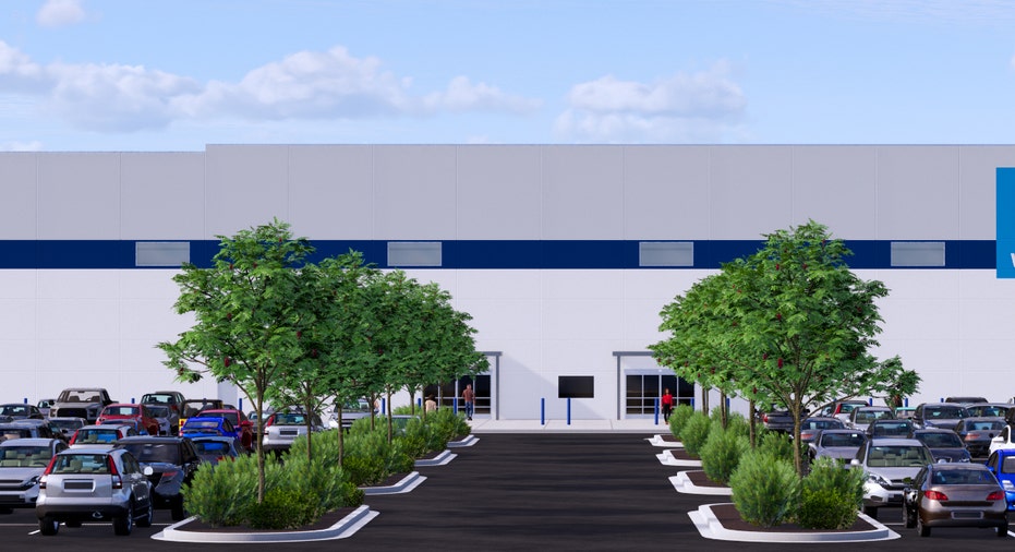 Rendering of Walmart's Joliet, IL fulfillment center