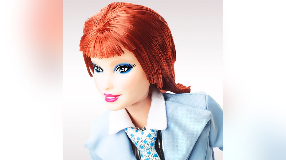 Close up of David Bowie Barbie