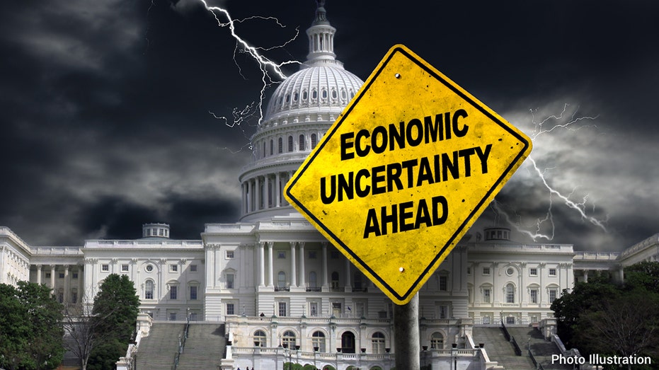 Capitol building and economic uncertainty