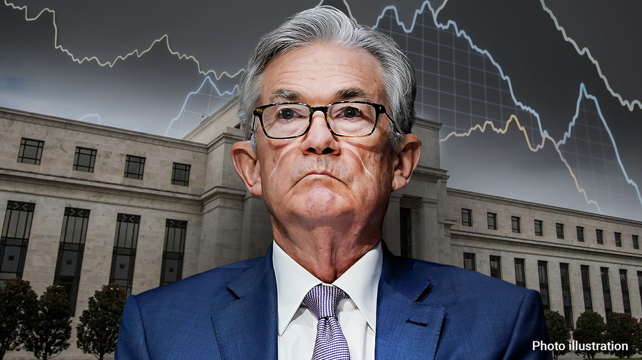 Jerome Powell rate hike photo illustration