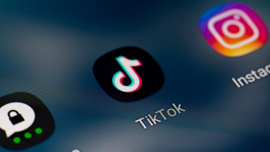 TikTok logo on a smartphone