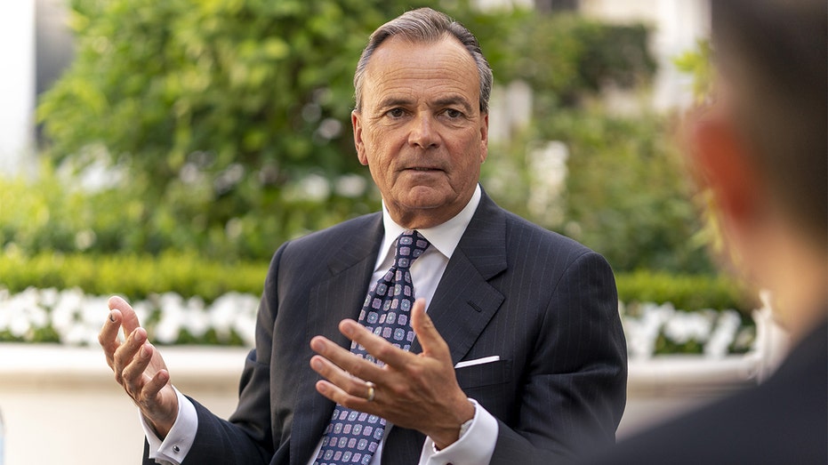 Rick Caruso, mayoral candidate for Los Angeles, speak in an interview